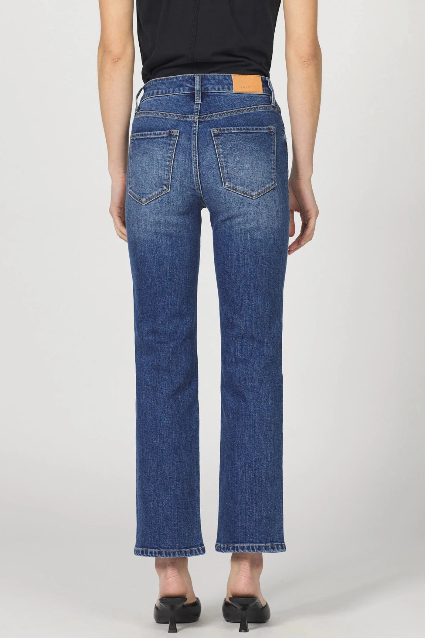 Dear John Anika Straight Leg Jeans in Midtown Flex Fit Shoulder Construction