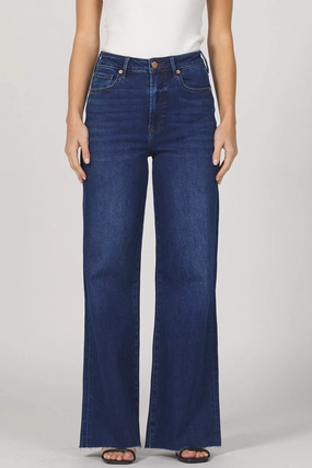 Dear John Fiona Wide Leg Jean in Dark Knight MinimalistStyle