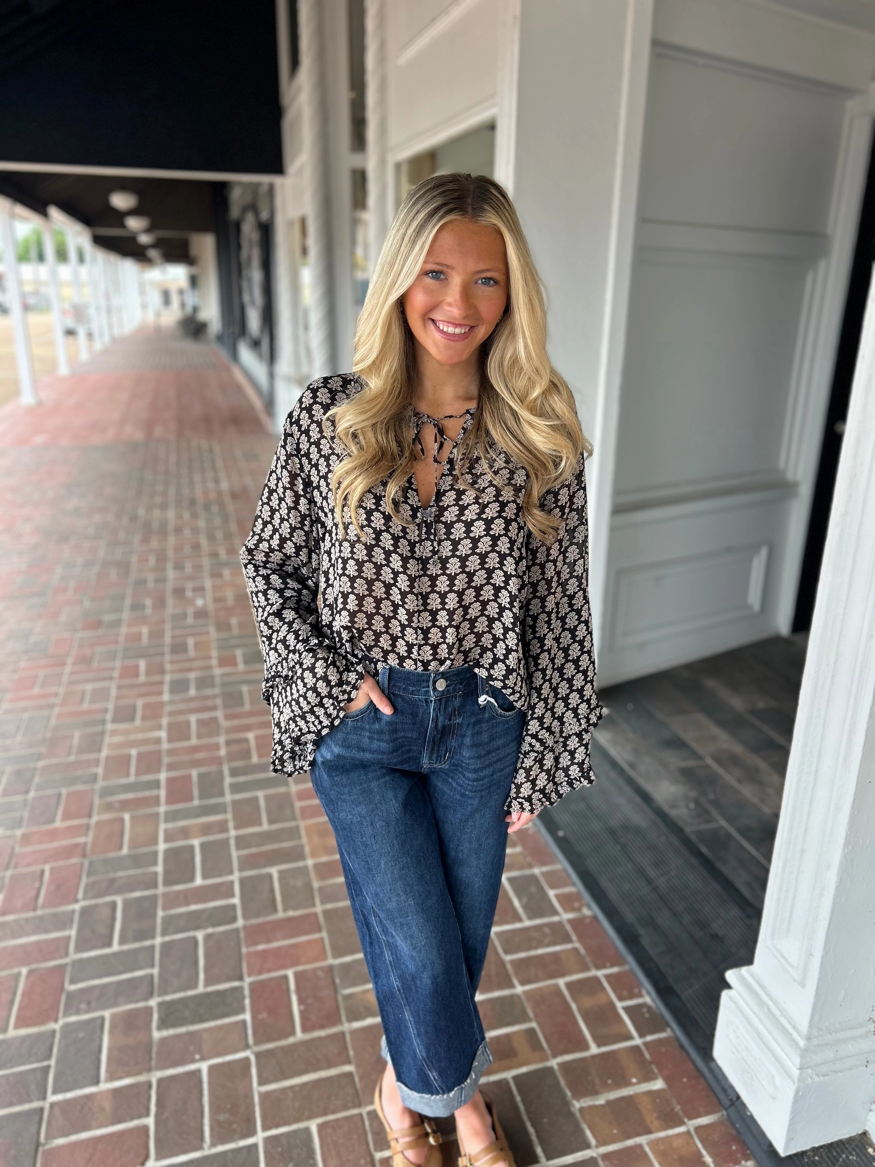 HighDensity Weave Flex Fit Shoulder Construction Dear John Jacquel Top in Whitecap Gray