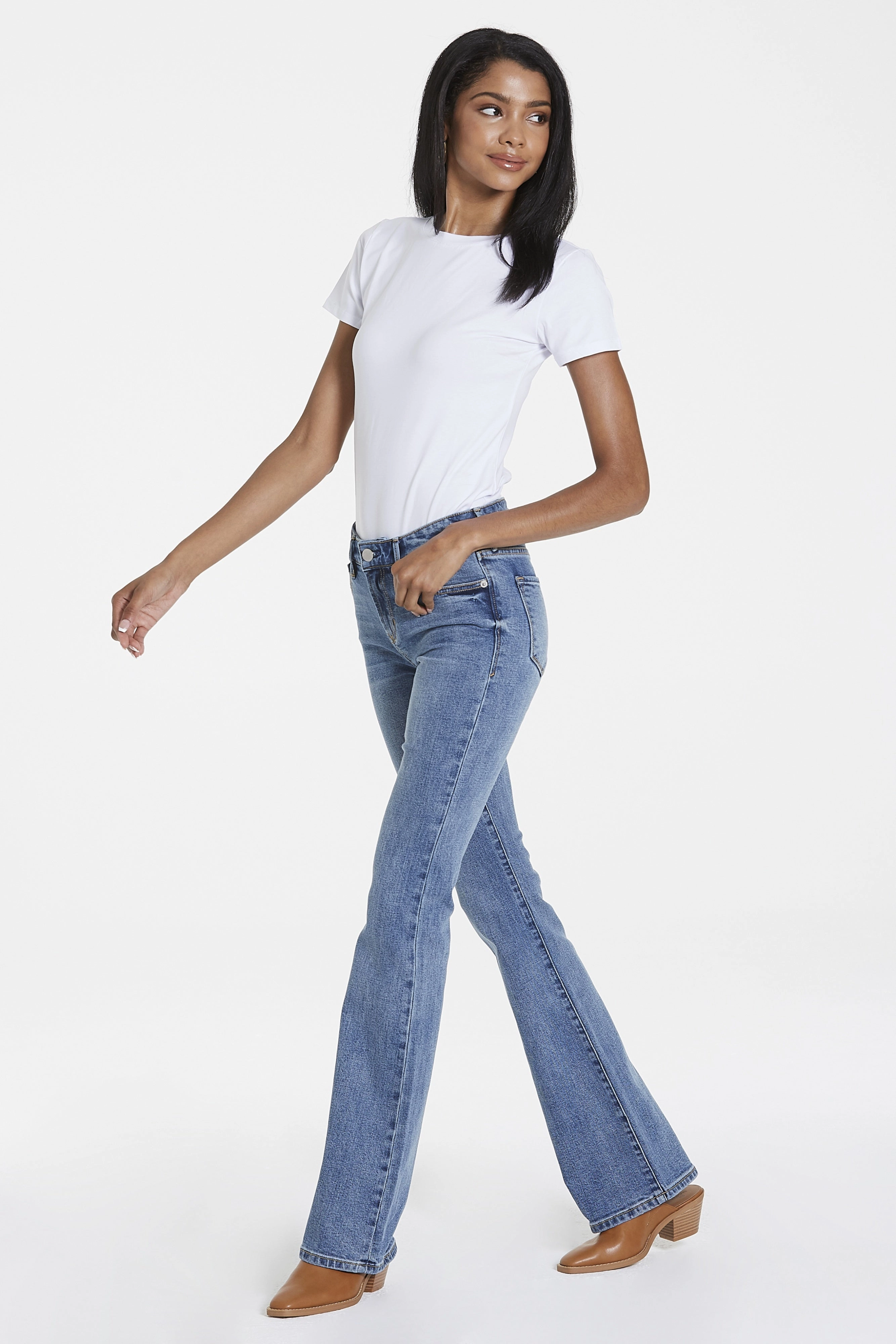 Dear John Jaxtyn High Rise Bootcut Jeans in Waikiki SnagProof