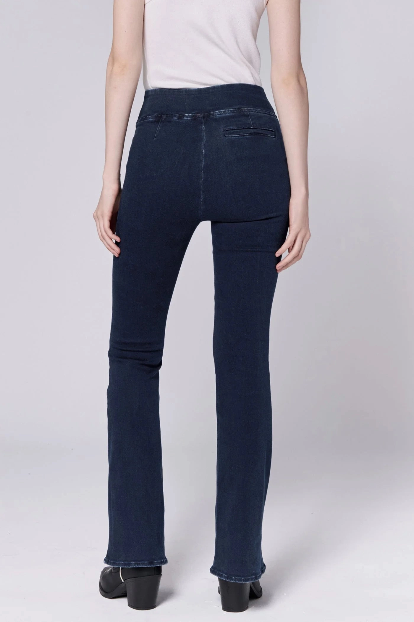 Dear John Mindy Flare Jeans in Moon Rise Double Needle Hemming