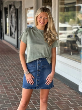 All-Purpose Dear John Quinn Skirt in Denim