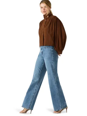 Flatlock Seam Design Deirdra Jacket in Chicory Coffee