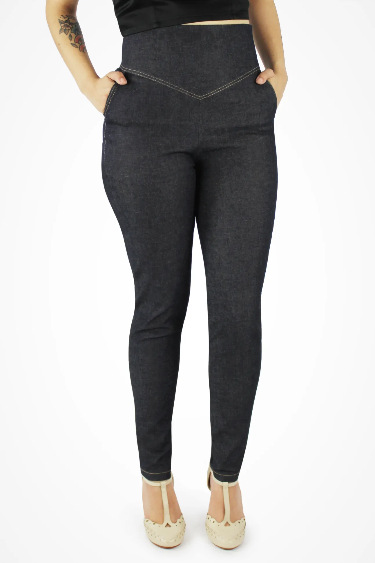 Performance Fit All Season Versatility Denim High Waist Pant XS-3XL #DHWP