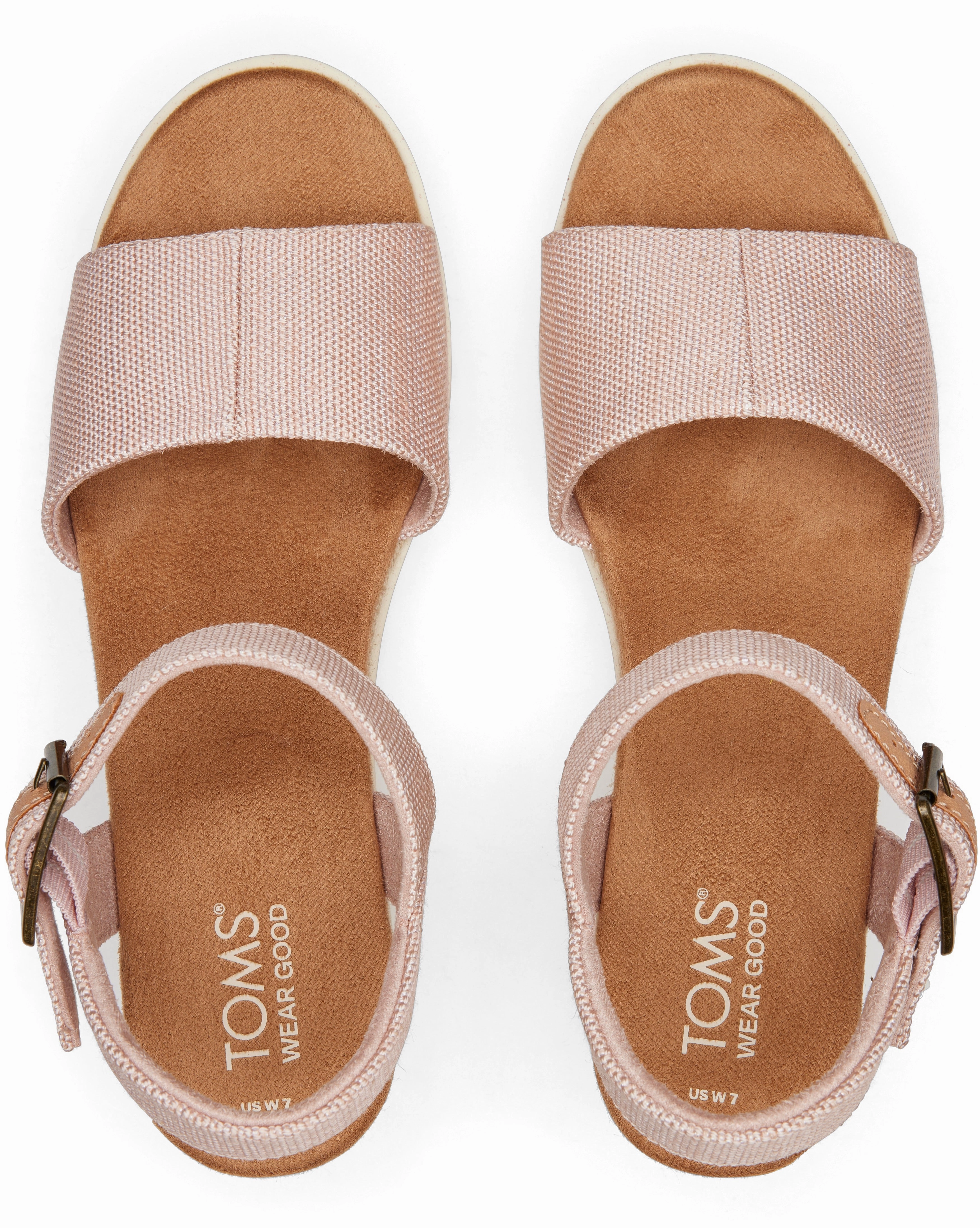 Diana Wedge Sandal - Ballet Pink Canvas