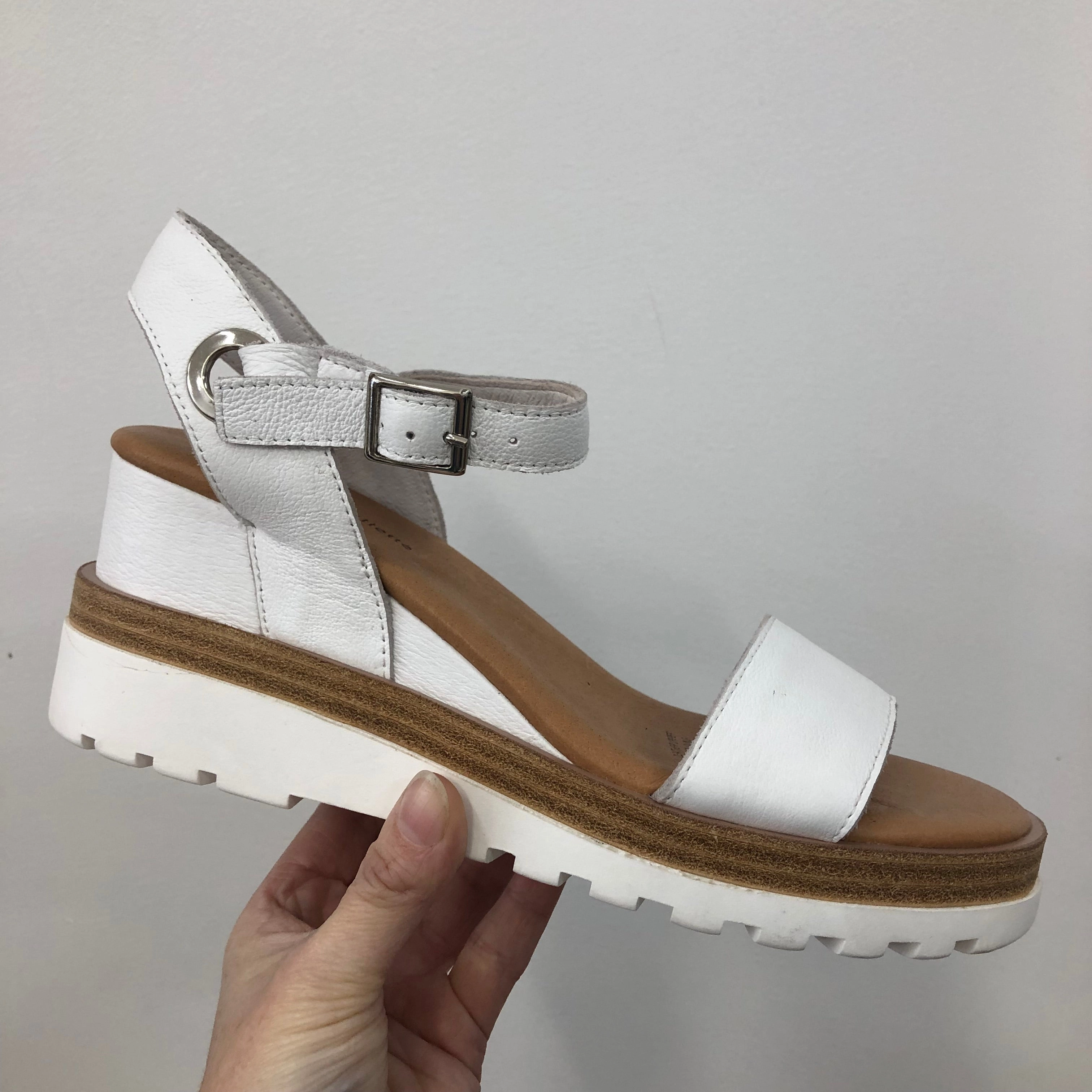 Django & Juliette Boogly ~ Tan ~ Black ~ White ~ Almond ~ All Black ~ Leather Wedge