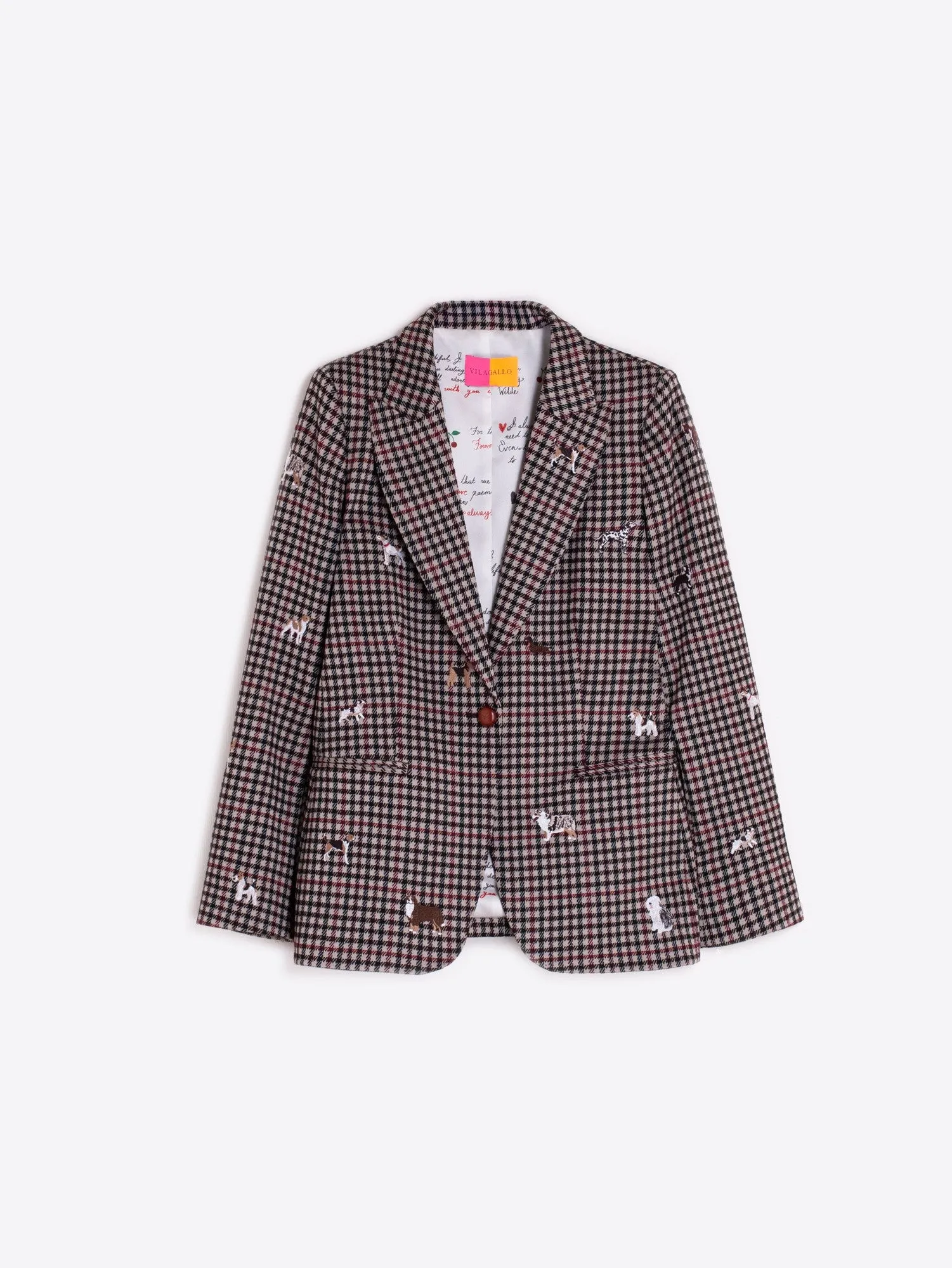 DOG HOUNDSTOOTH BLAZER Casual Comfort Dry