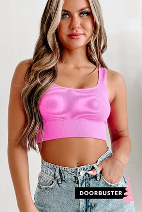 Cozy Cardigan Doorbuster Start The Clock Ribbed Padded Active Top (Orchid)