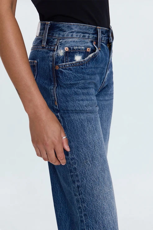 Fashion Lover Classic Wear Modern Minimalist Casual Spring Mood Classic Wear Pistola Lexi Mid Rise Bowed Straight Jean in Artisan