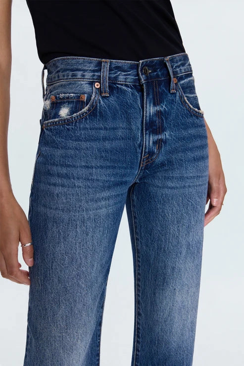 Pistola Lexi Mid Rise Bowed Straight Jean in Artisan All Body Fit Daily Function