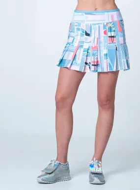 Linen Nouveau Skort stain resistant coating