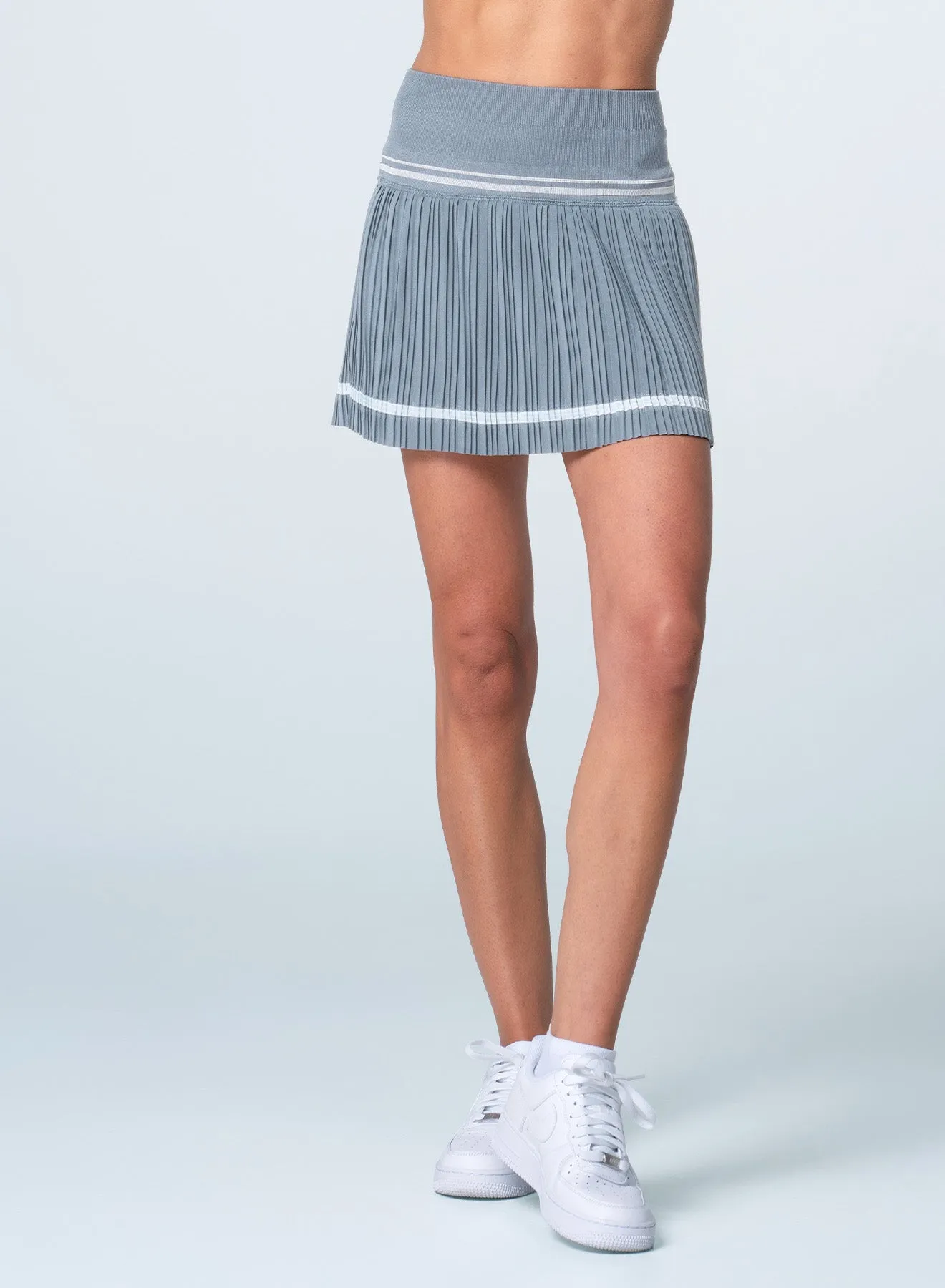 Ombre effect Maternity Friendly Motion Pleated Skirt