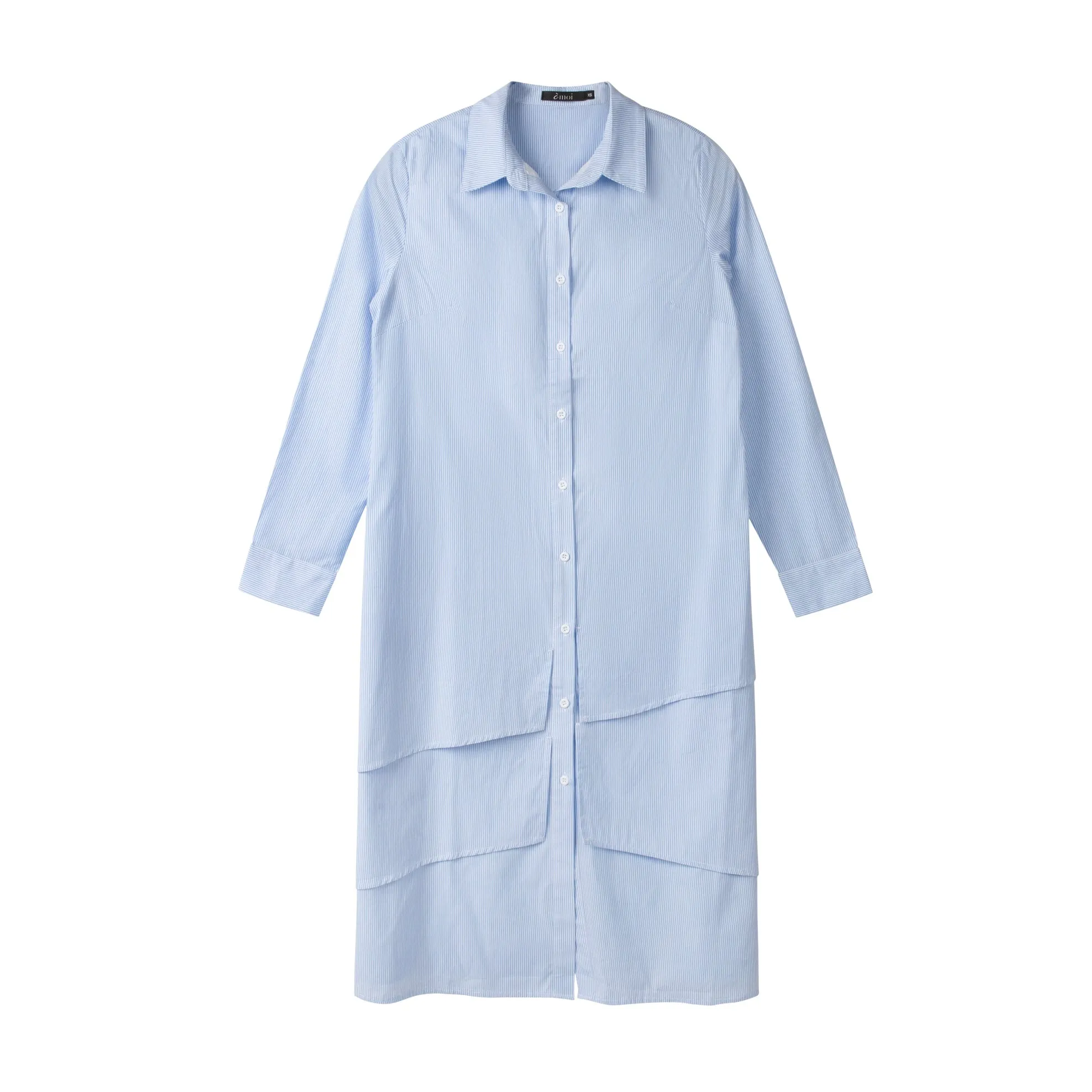 Fresh Flow Polished Appearance Ruffle shirt dress [Final Sale]