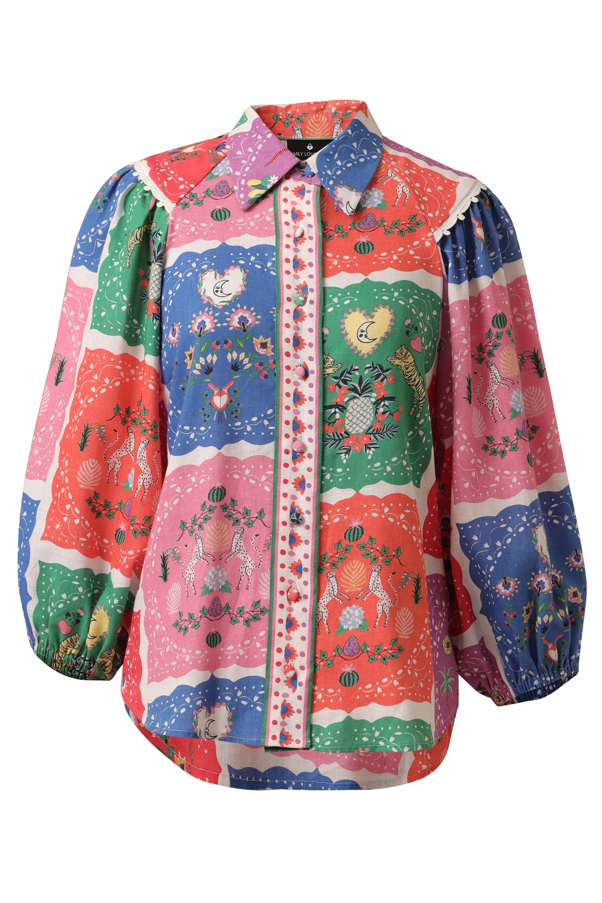 Edie Top in Multi Ethical production Thermoregulating Fabric