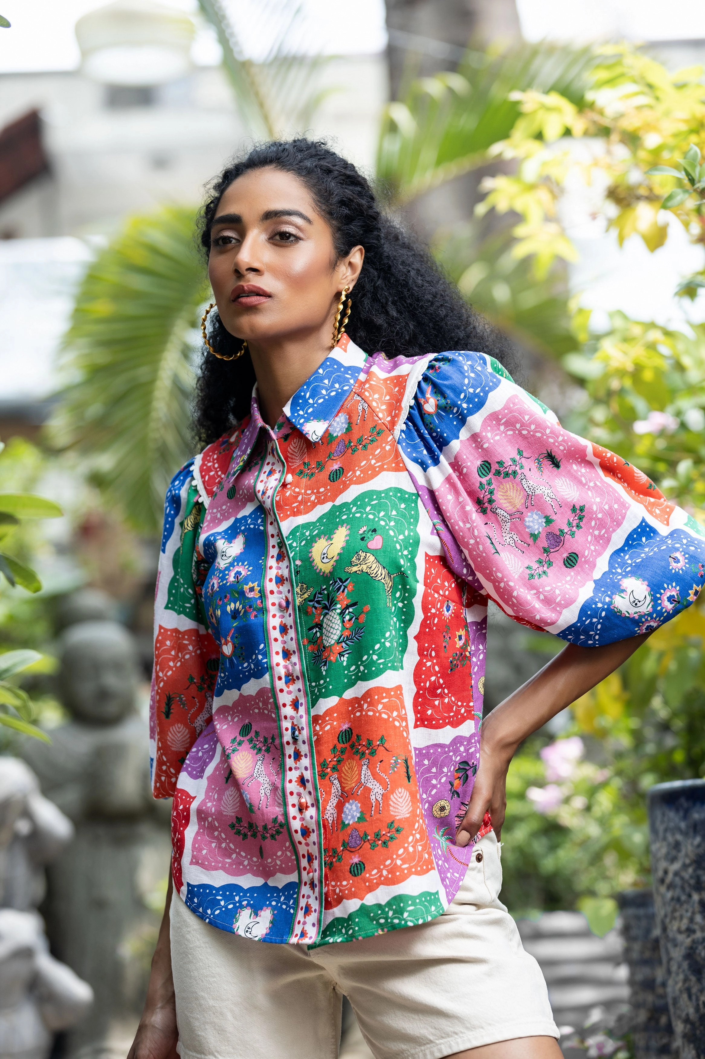 Brushed Interior Edie Top in Multi