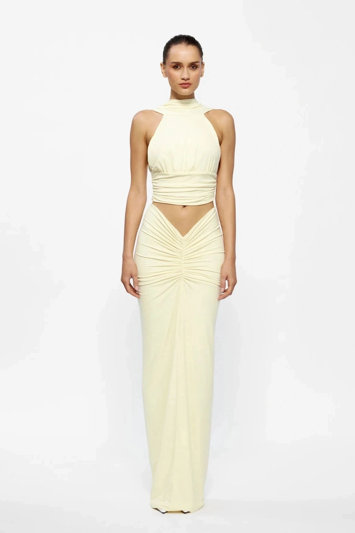 Kayson Maxi Skirt Lemon Form Focus Flowy Layers