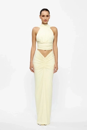 Kayson Maxi Skirt Lemon Form Focus Flowy Layers