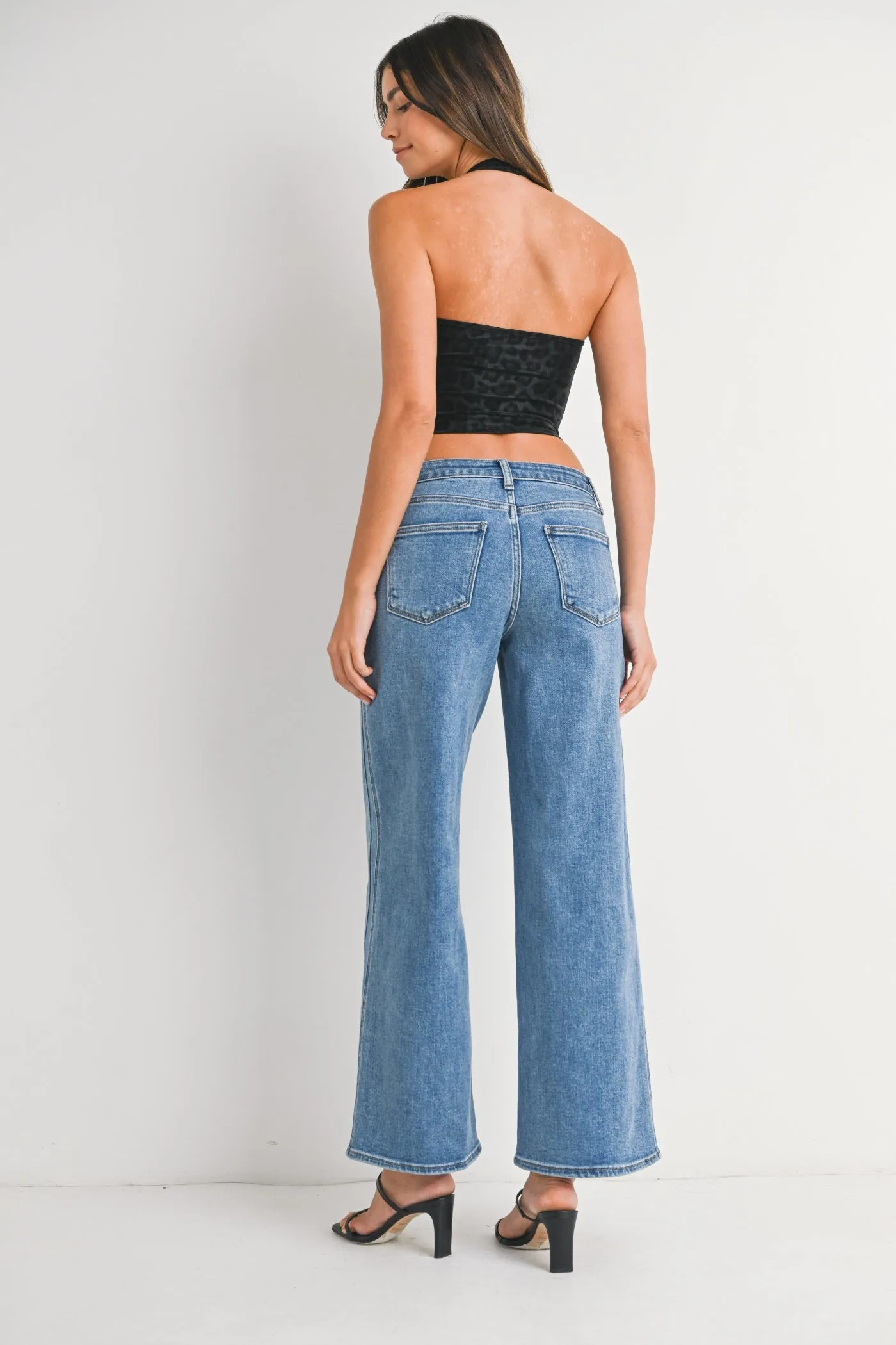 ELENA WIDE LEG JEANS Smart Casual Classic Wear Simple Utility