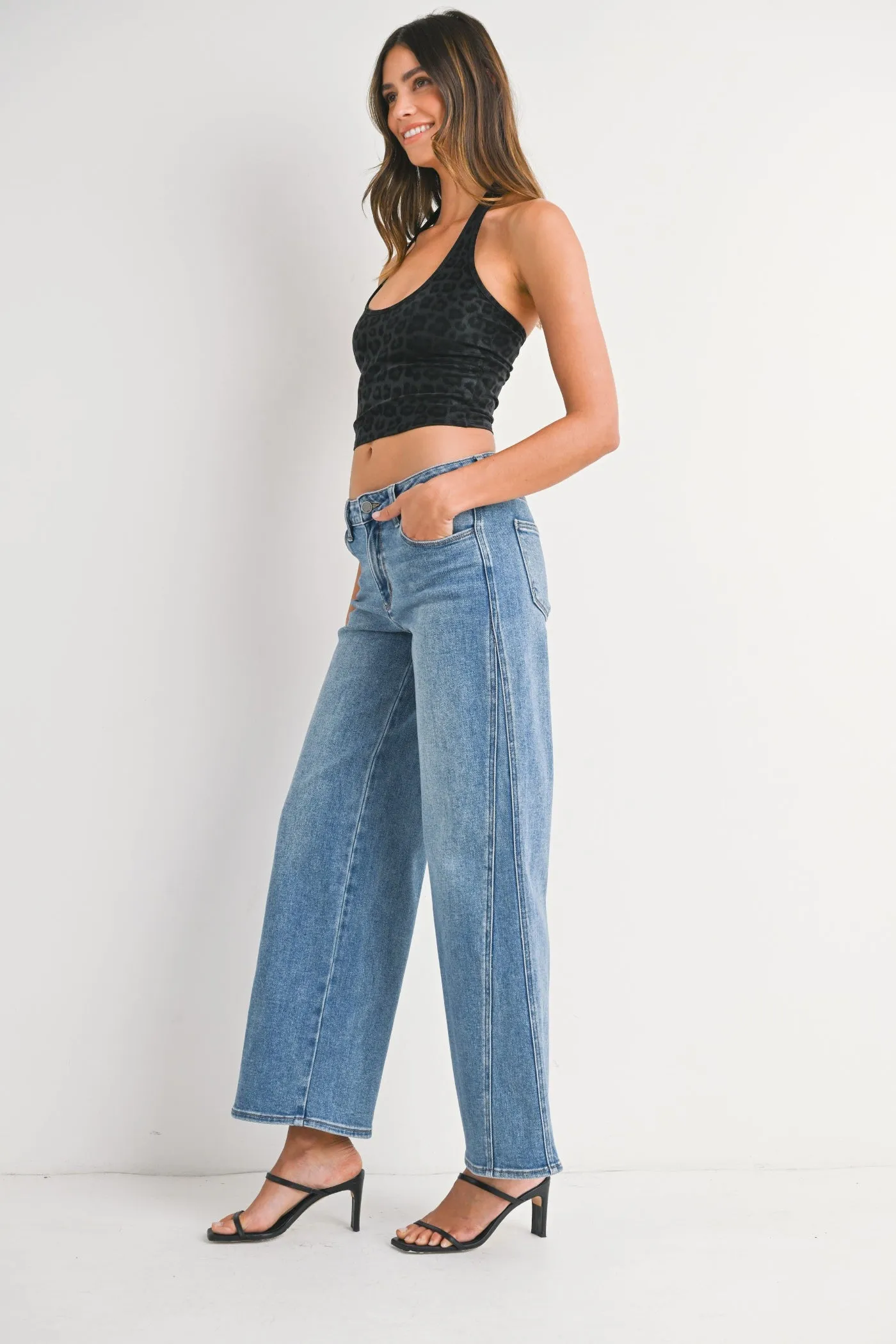 Luxury Student Outfit ELENA WIDE LEG JEANS
