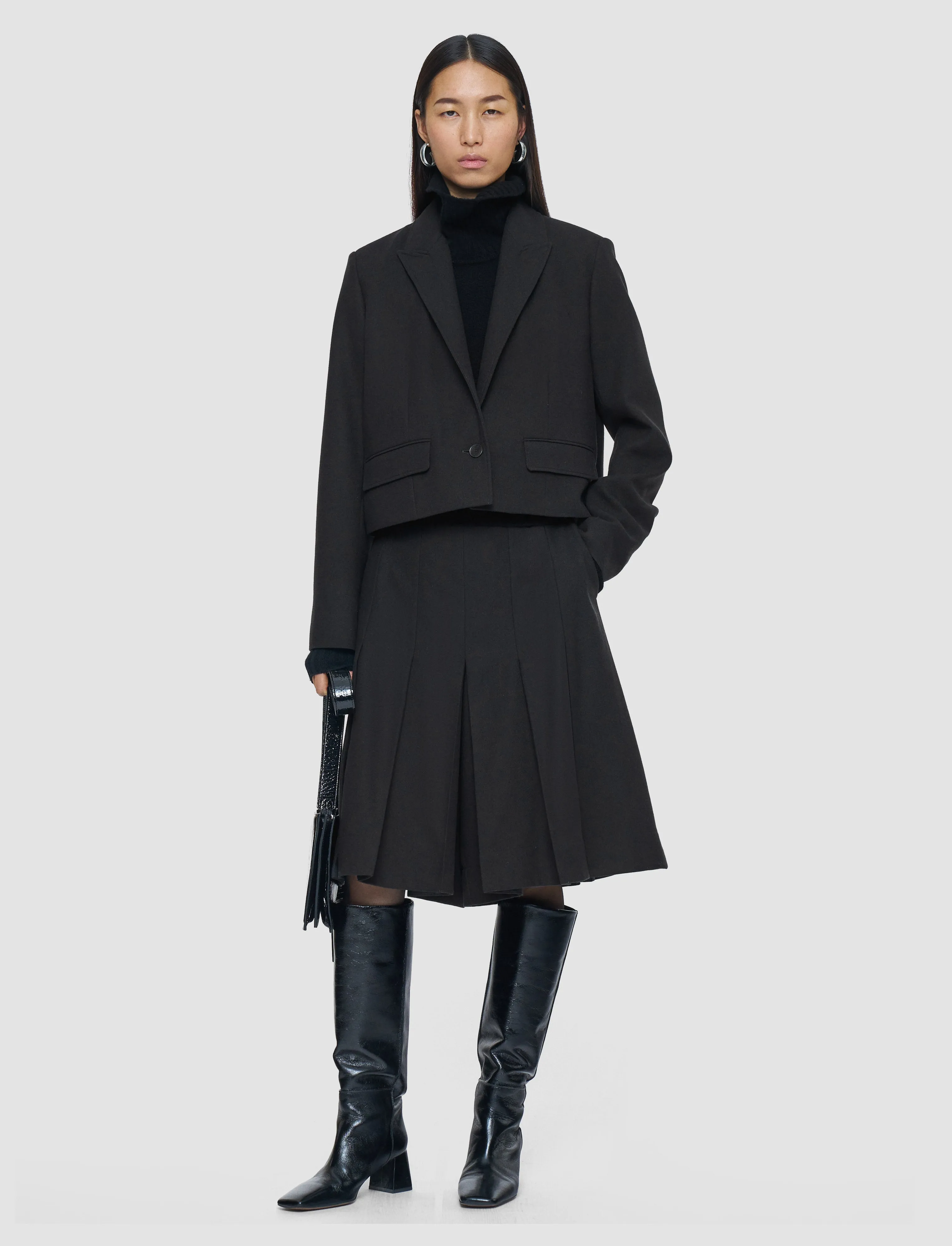 slim fit subtle style Elia Flannel Wool Jacket