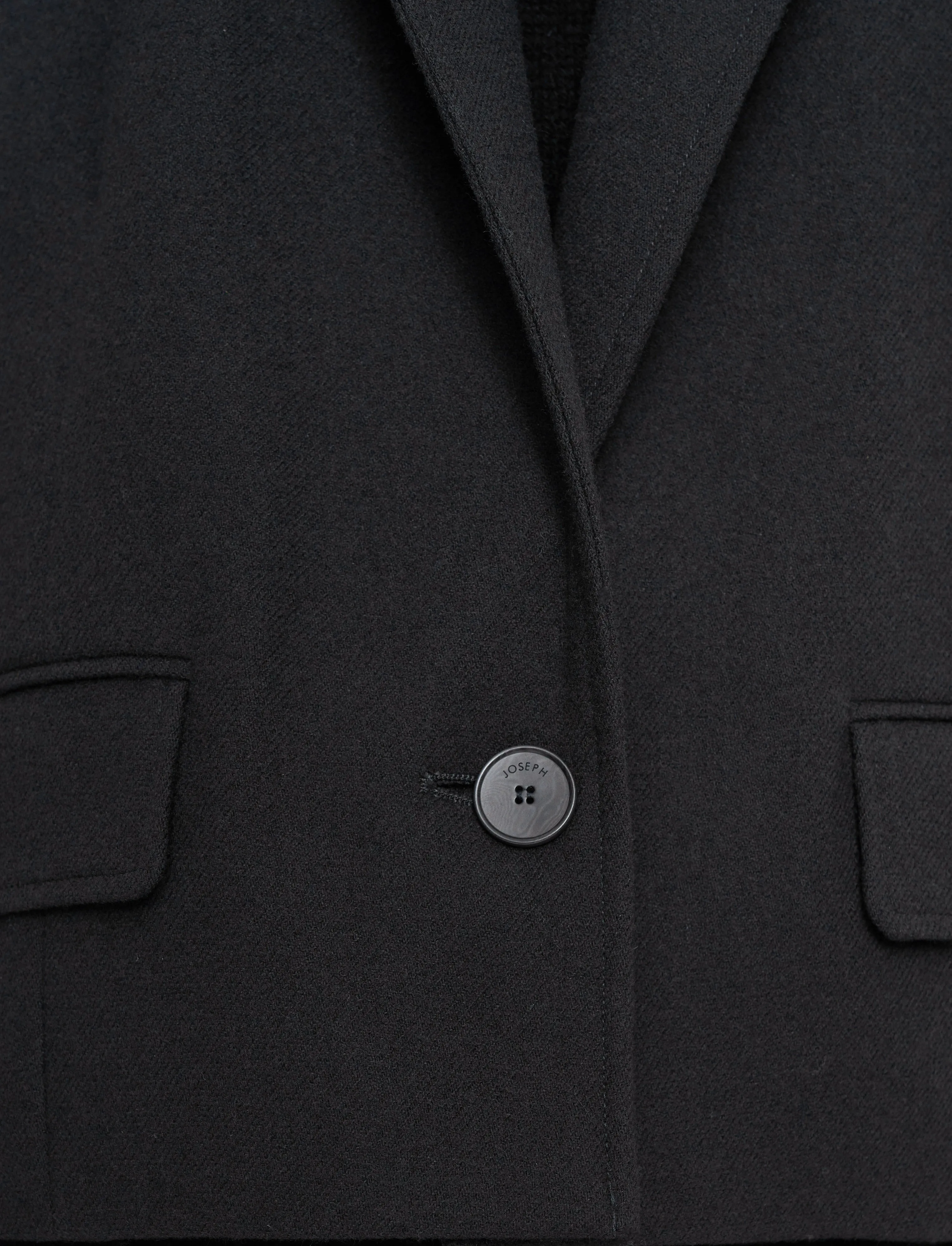 Elia Flannel Wool Jacket Hidden Zipper Closure