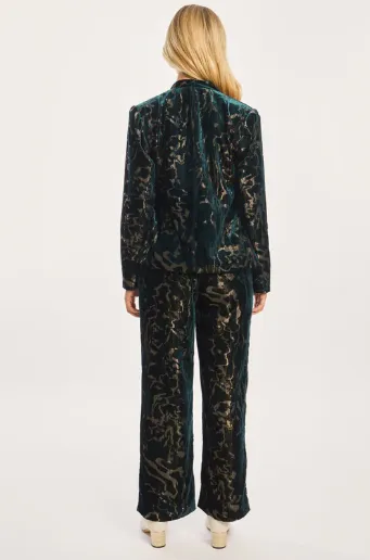 Elize Blazer in Golden Jade Thermal Insulation Layer FlexibleRibbedTrims