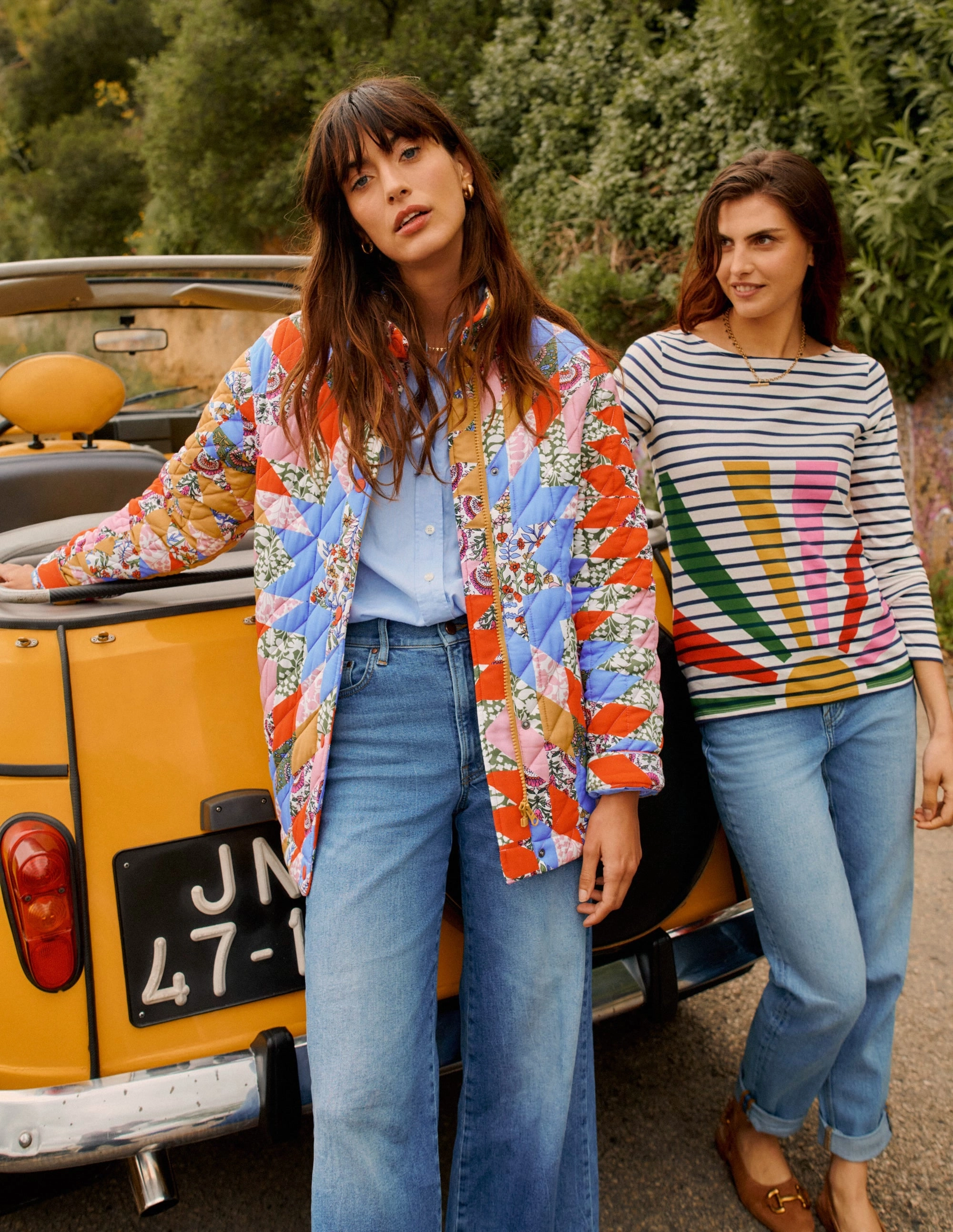 Ella Long Sleeve Breton-Multi, Sunshine Pop Thermal Insulation Tech TearResistant