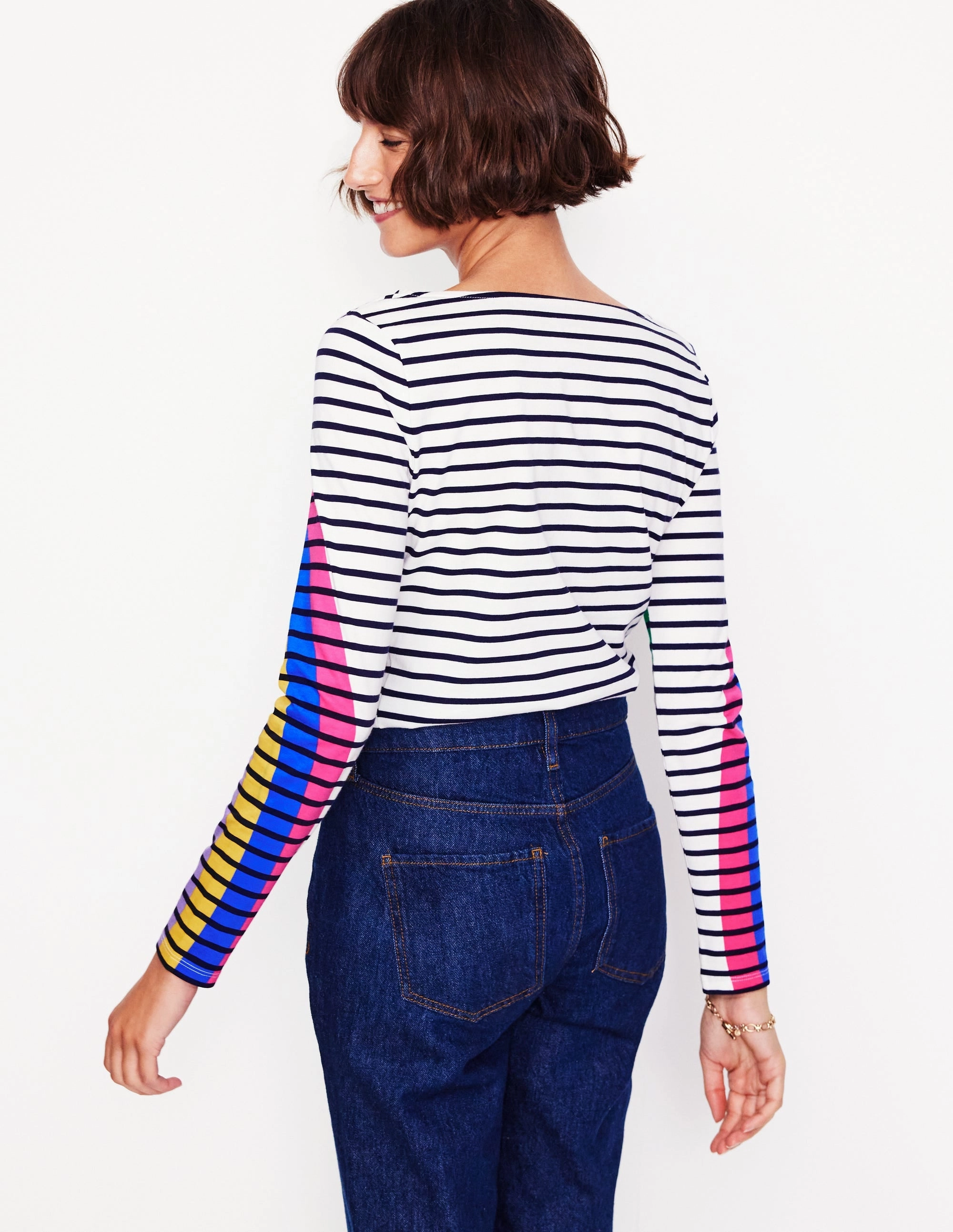 Ella Long Sleeve Breton-Rainbow Curve Breton Stylish Look