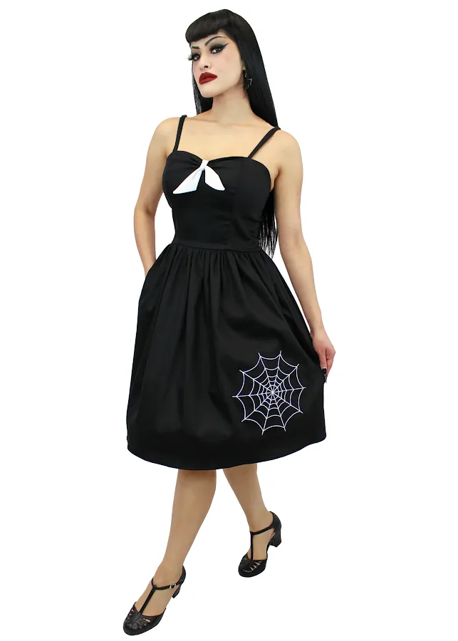 Embroidered Spiderweb Dress w/adjustable straps XS-3XL #E-SWDS Layering Fit