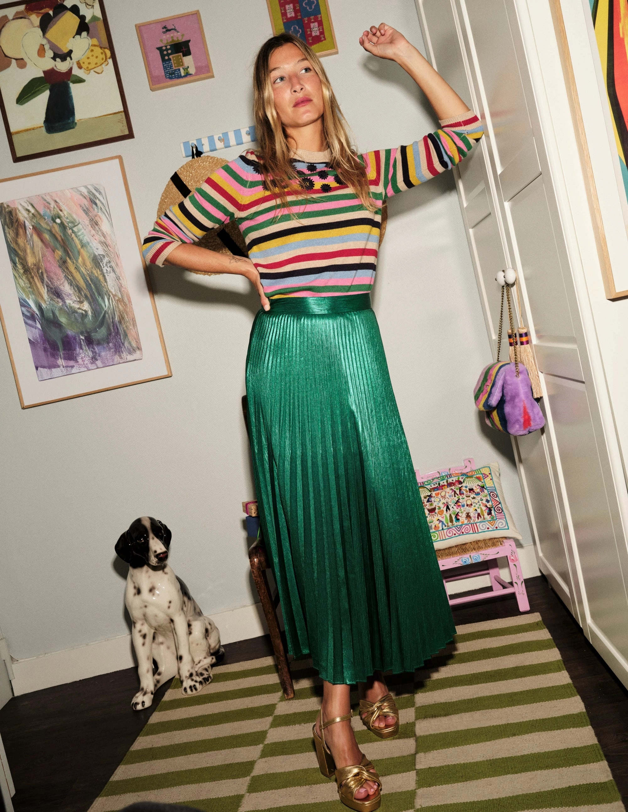 Mid Season Home Comfort Embroidered Floral Jumper-Multi, Rainbow