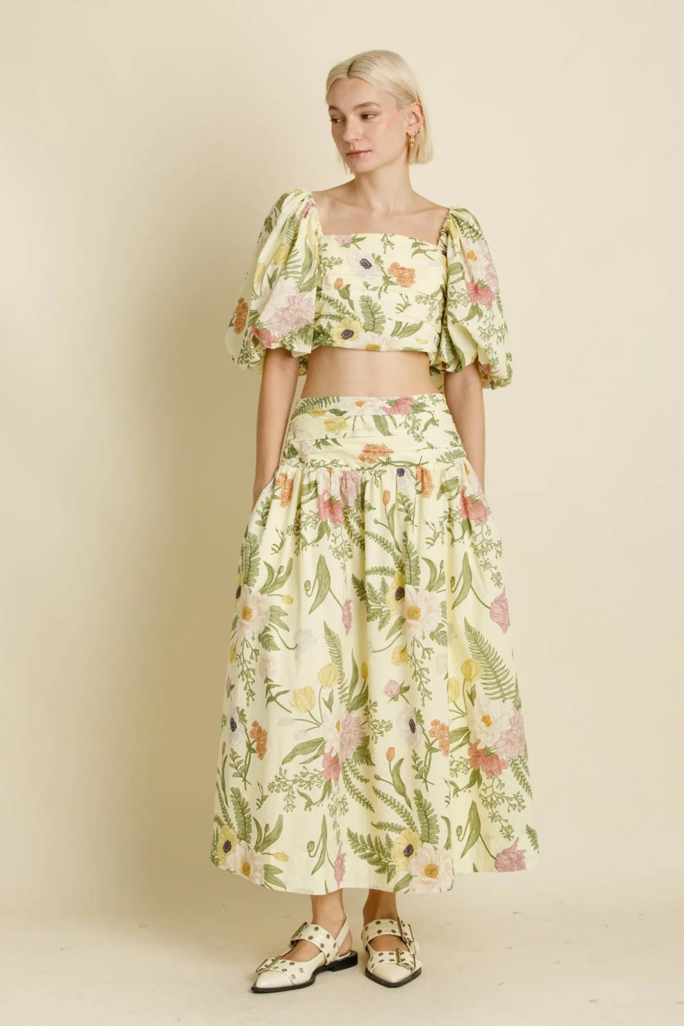 Summer Picnic EMMI BOTANICAL GARDEN MAXI SKIRT