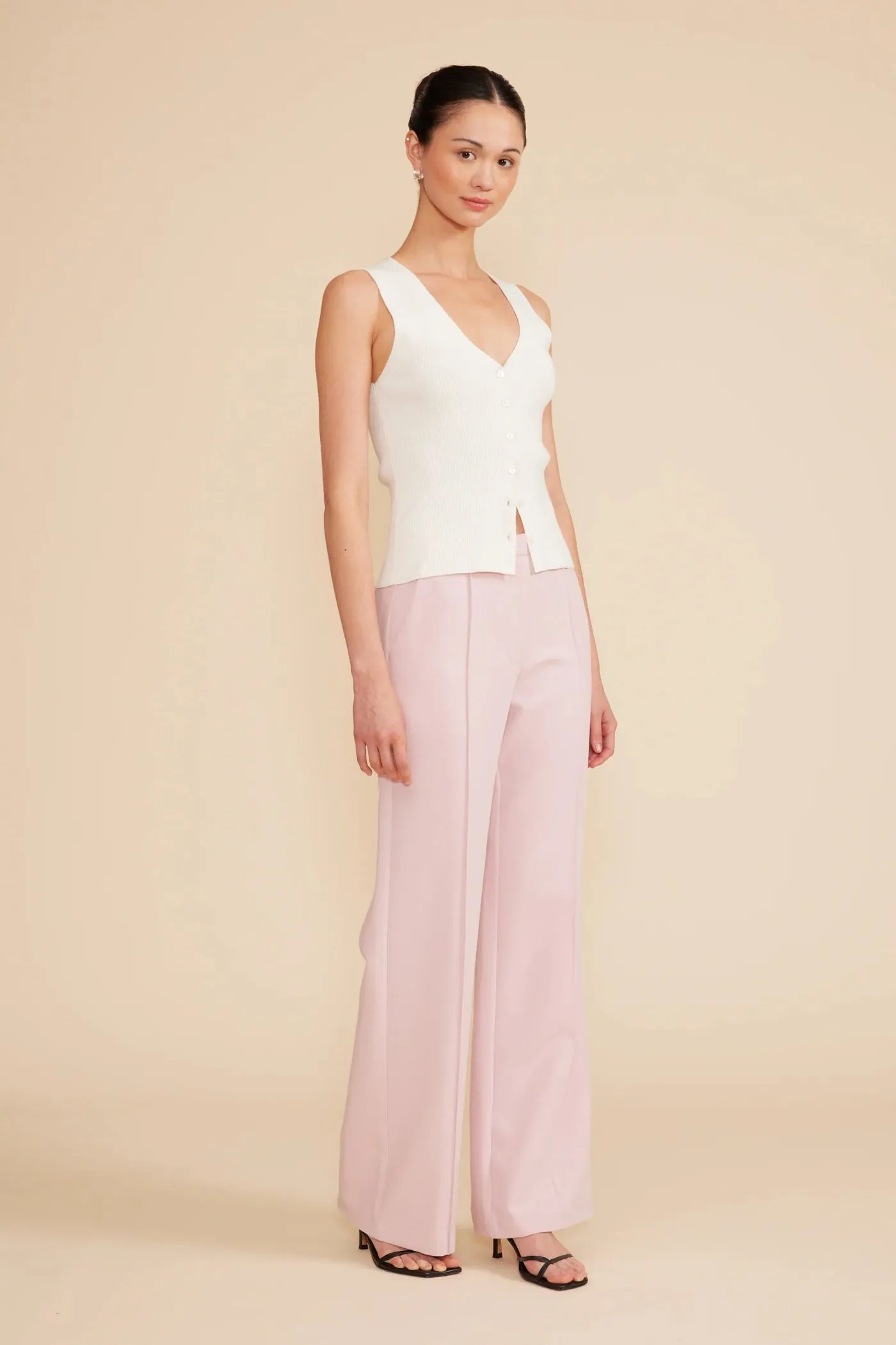 Petal Sleeve Architecture LaserCutVents ERIS WHITE KNIT VEST