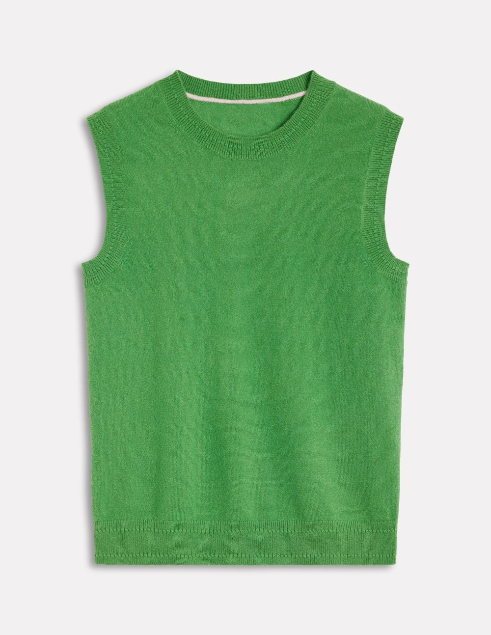 Stylish Drape Minimal Fashion Eva Cashmere Tank-Paradise Green