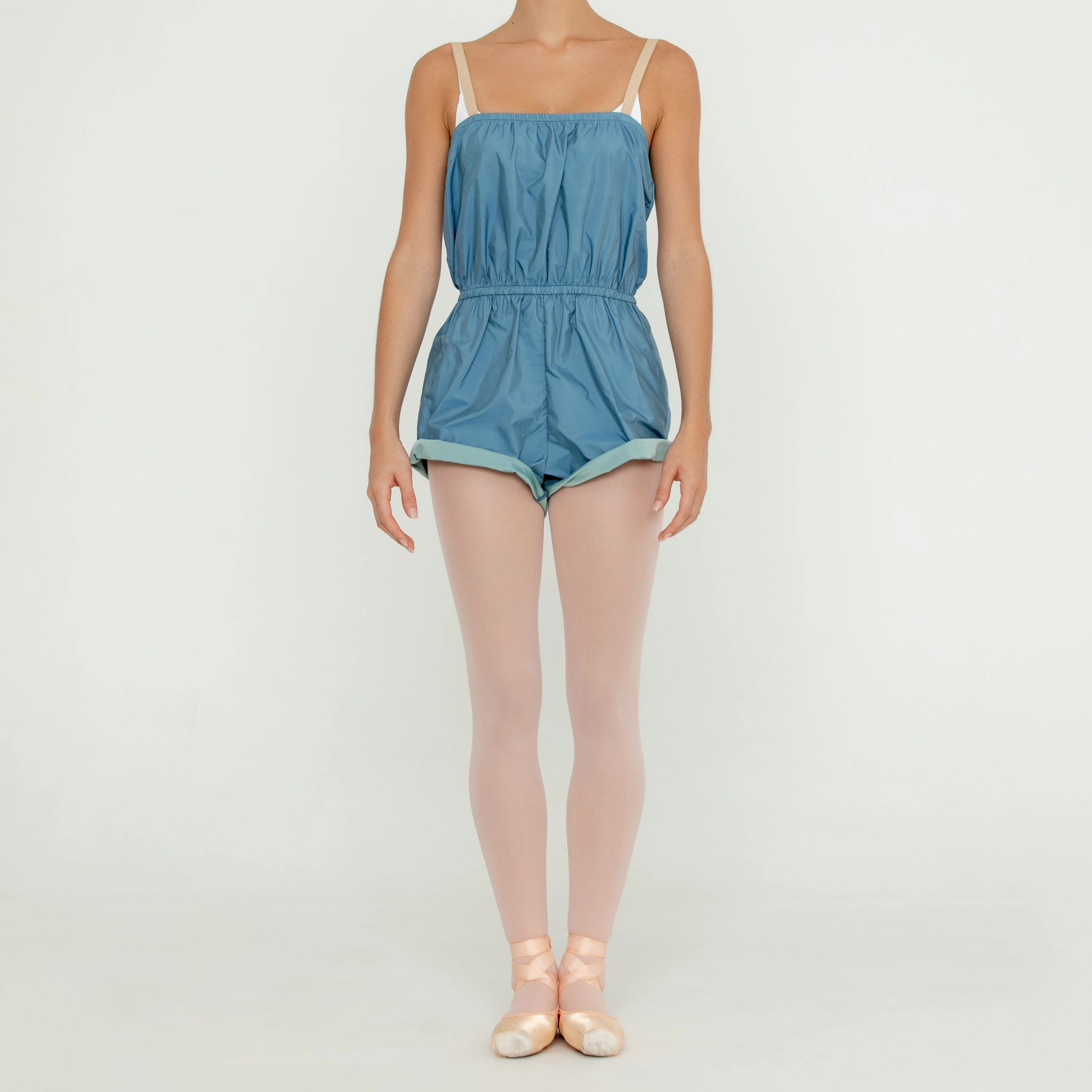 Luxury Neutral Pull-on Micro Romper SLATE