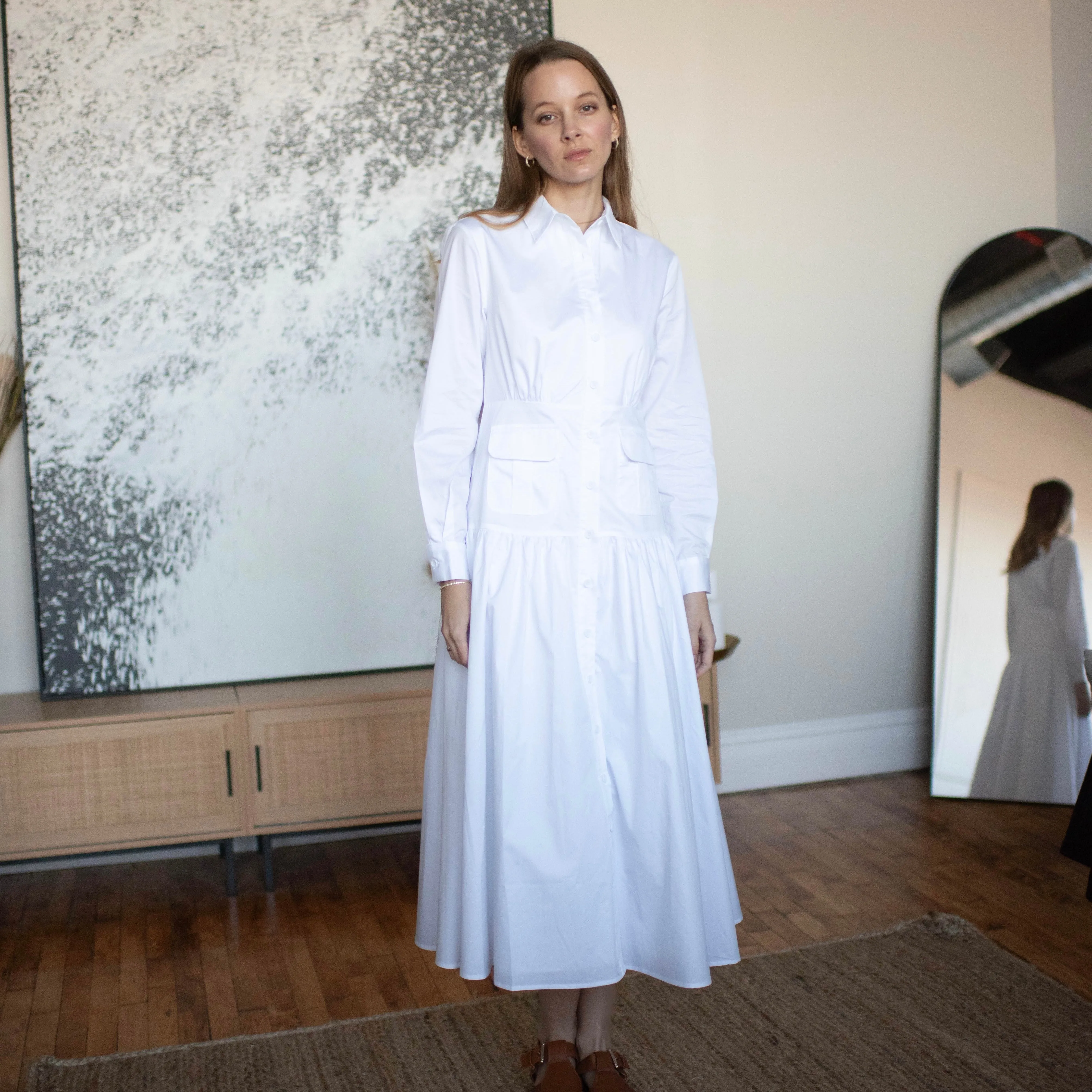 Mimi Dress | White [Final Sale] Empire Waist Influencer-Approved