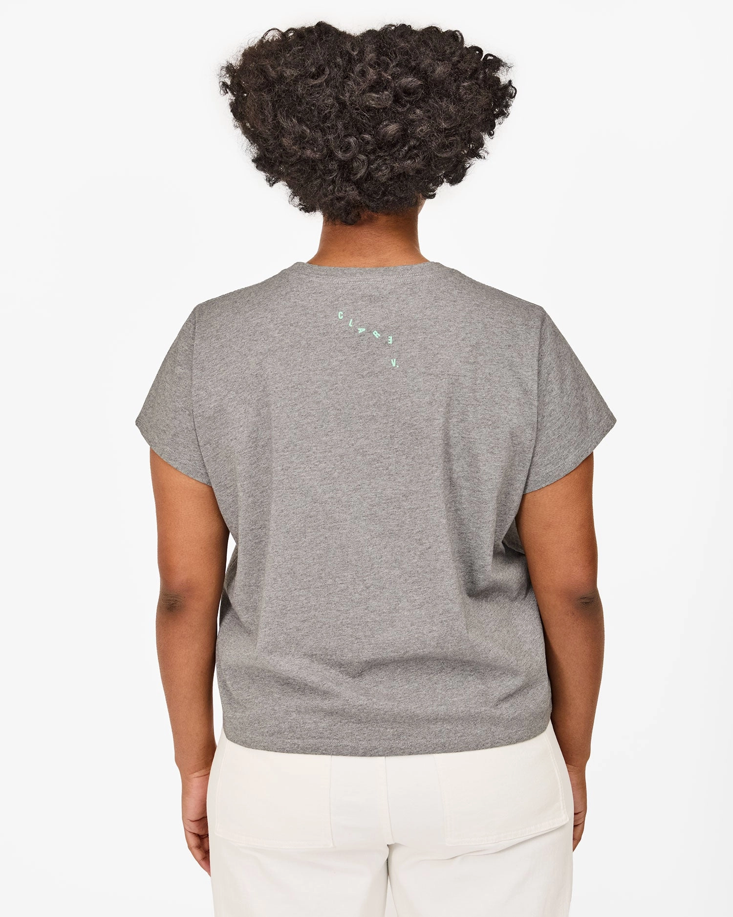 Antibacterial Fabric AdaptiveFitFabric Classic Tee in Liberez les Sardines in Grey Melange w/ Mist