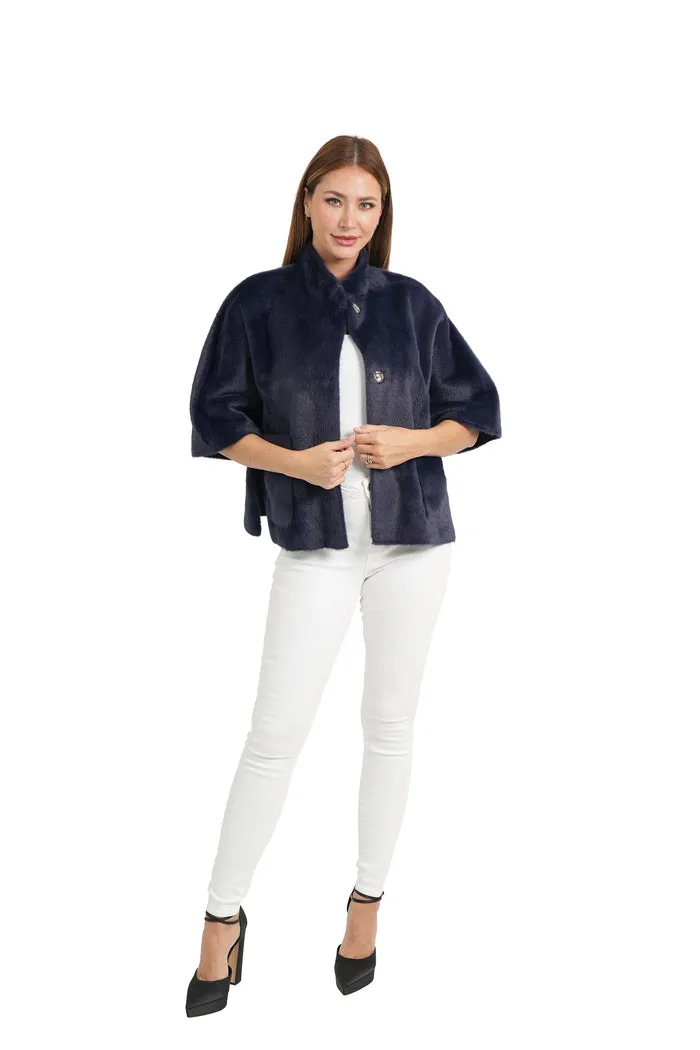 Alarm UltraLight Packable Design FAUX FUR CAPELET