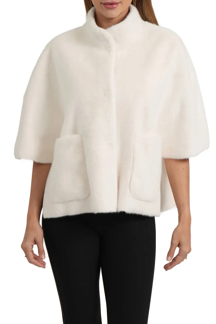 Softshell Fabric FAUX FUR CAPELET