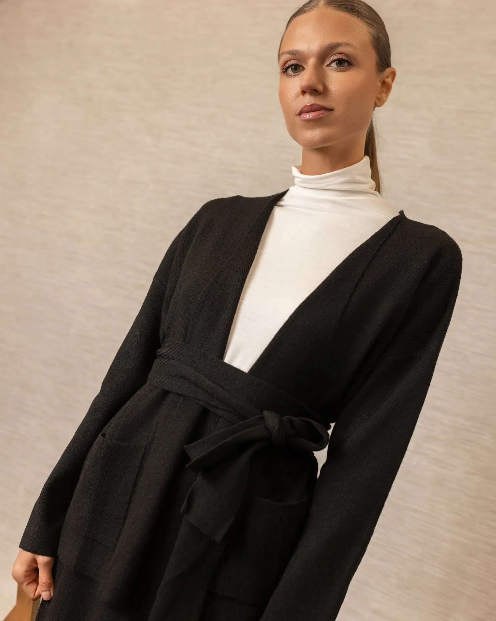 Belted Knit set | Black Influencer-Style