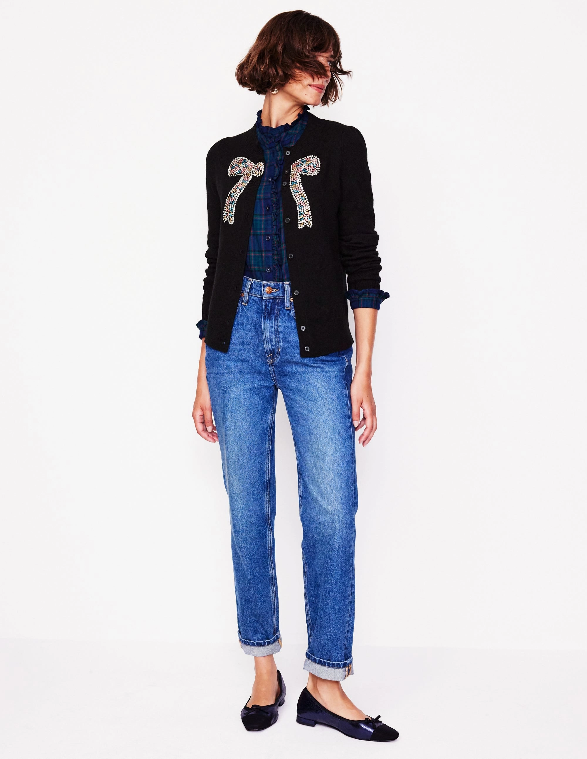 Pure Detail GarmentSpecific Storage Solutions Fenella Embellished Cardigan-Black