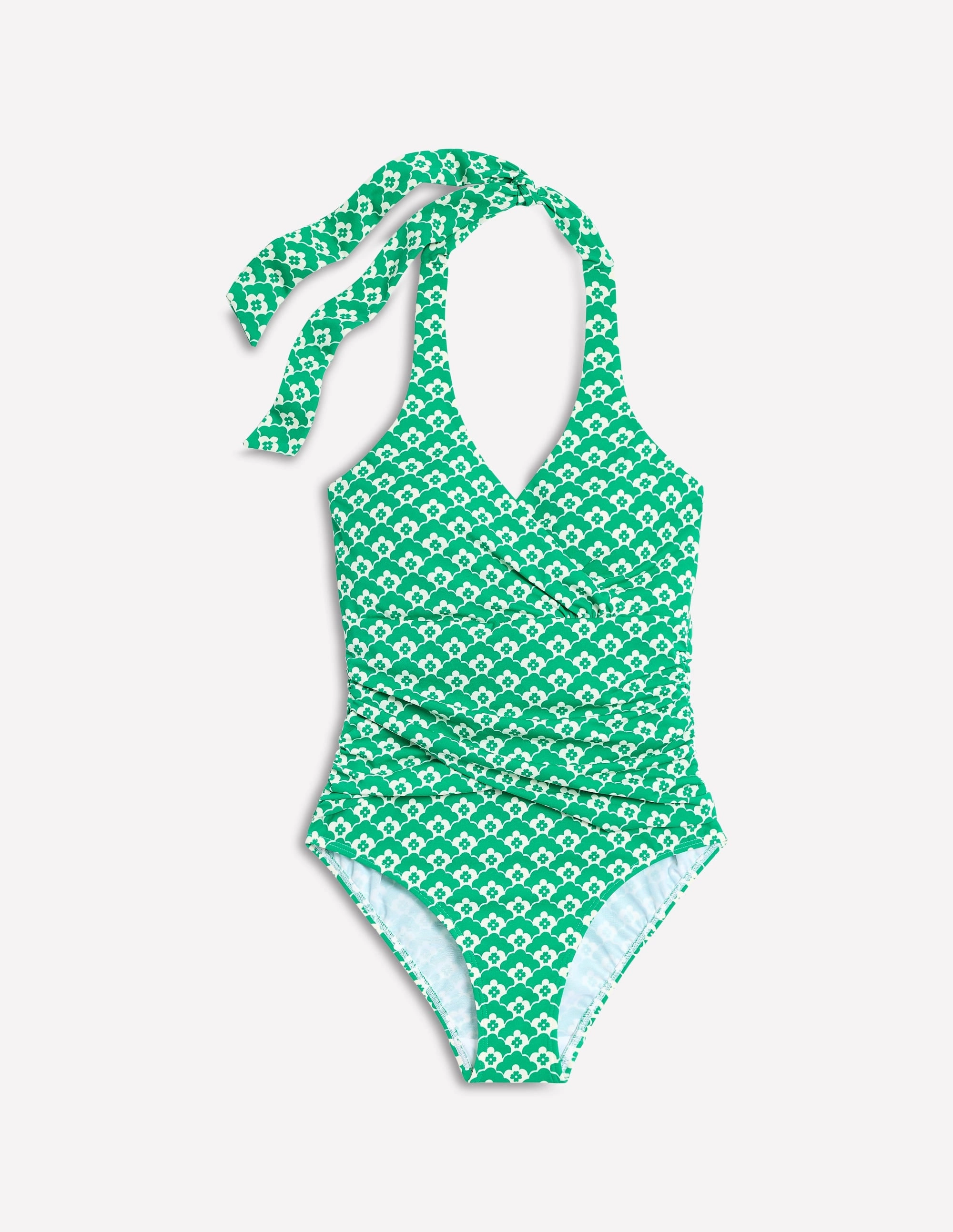 Levanzo Halter Swimsuit-Green Cloud Terrace Dynamic Contour Fit