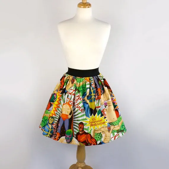 Lucha Libre Luchador Folklorico Skirt #AP782 Form Fitting Practical Fit