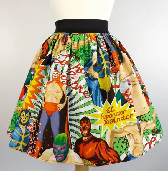 Lucha Libre Luchador Folklorico Skirt #AP782 Neutral Shade