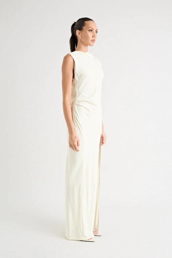 Lace Accent Repair-Friendly Matia Gown Butter