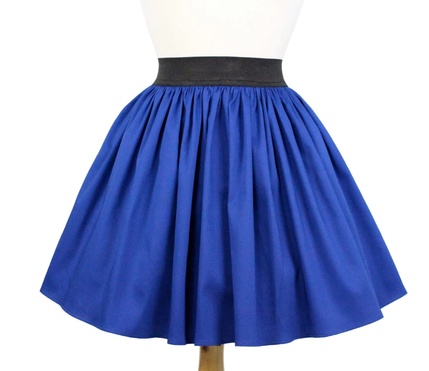 Timeless Appeal Electric Cobalt Blue A-line Pleated Skirt #S-AP644