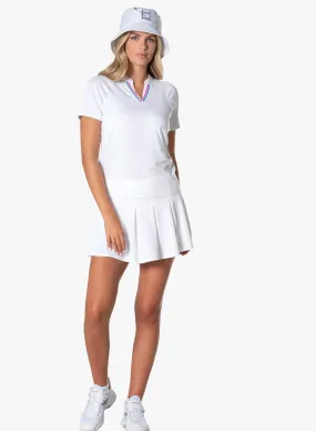 Winning Streak Tie Back Short Sleeve AntiPilling Finish Contrast Stitching