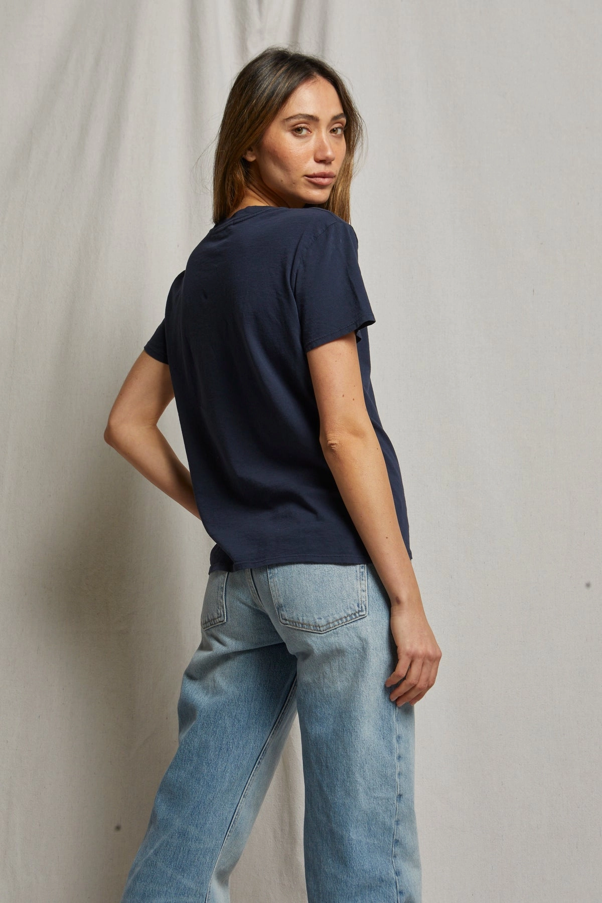 Harley Tee in Navy DurableCollarStays Everyday Look