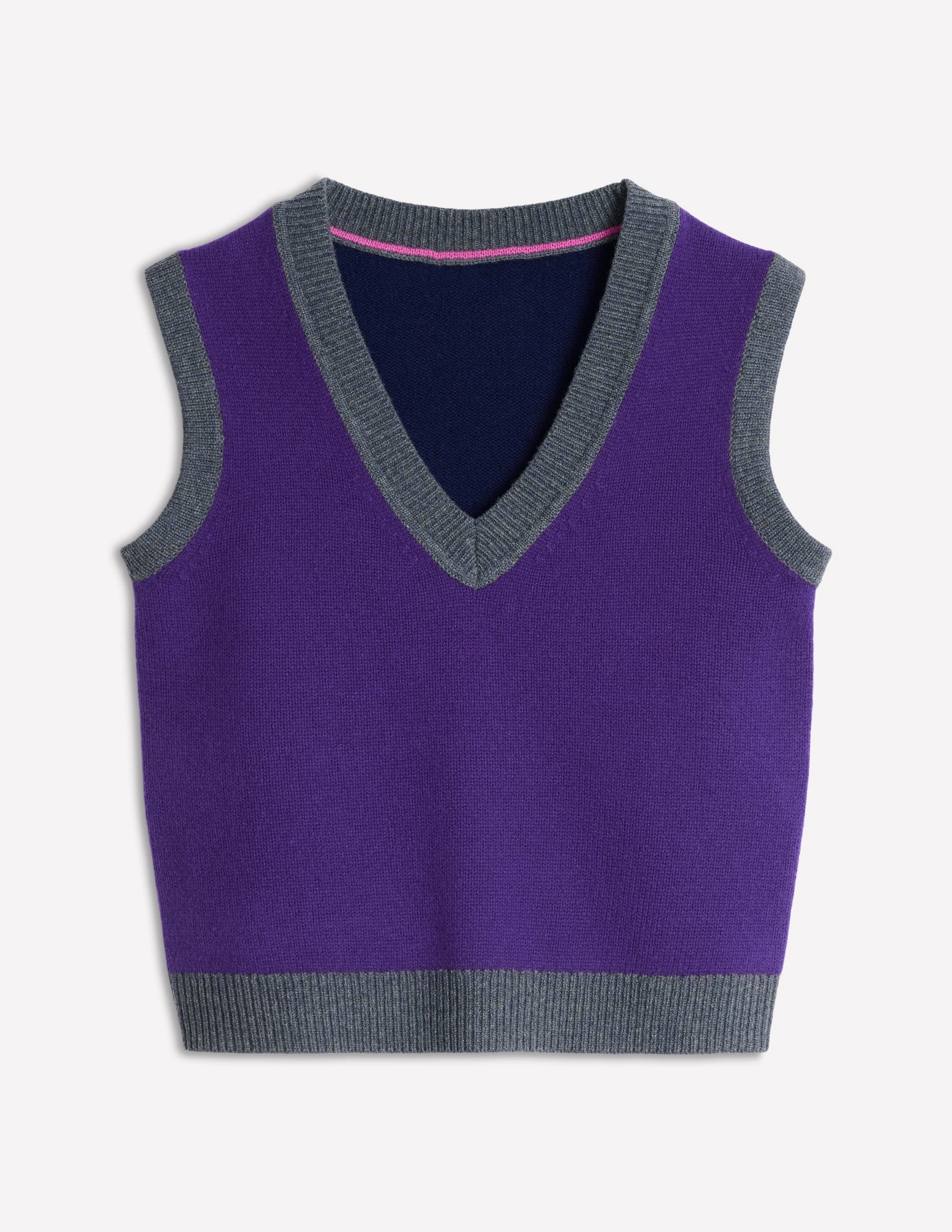 Olivia Merino Tank-Ameythyst Purple, Colourblock Day To Night