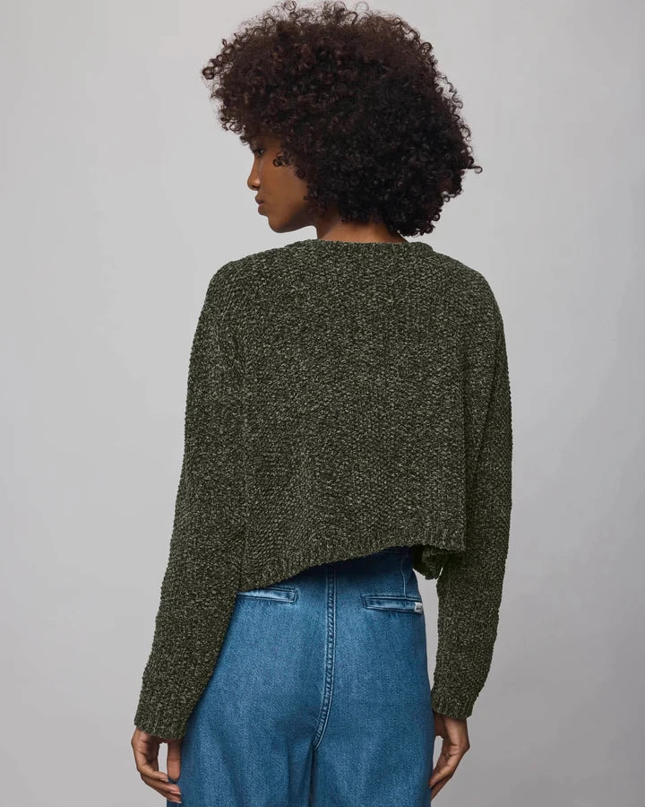 Andrea Crop Cardigan in Green Spruce MinimalistAesthetic NeutralPalette