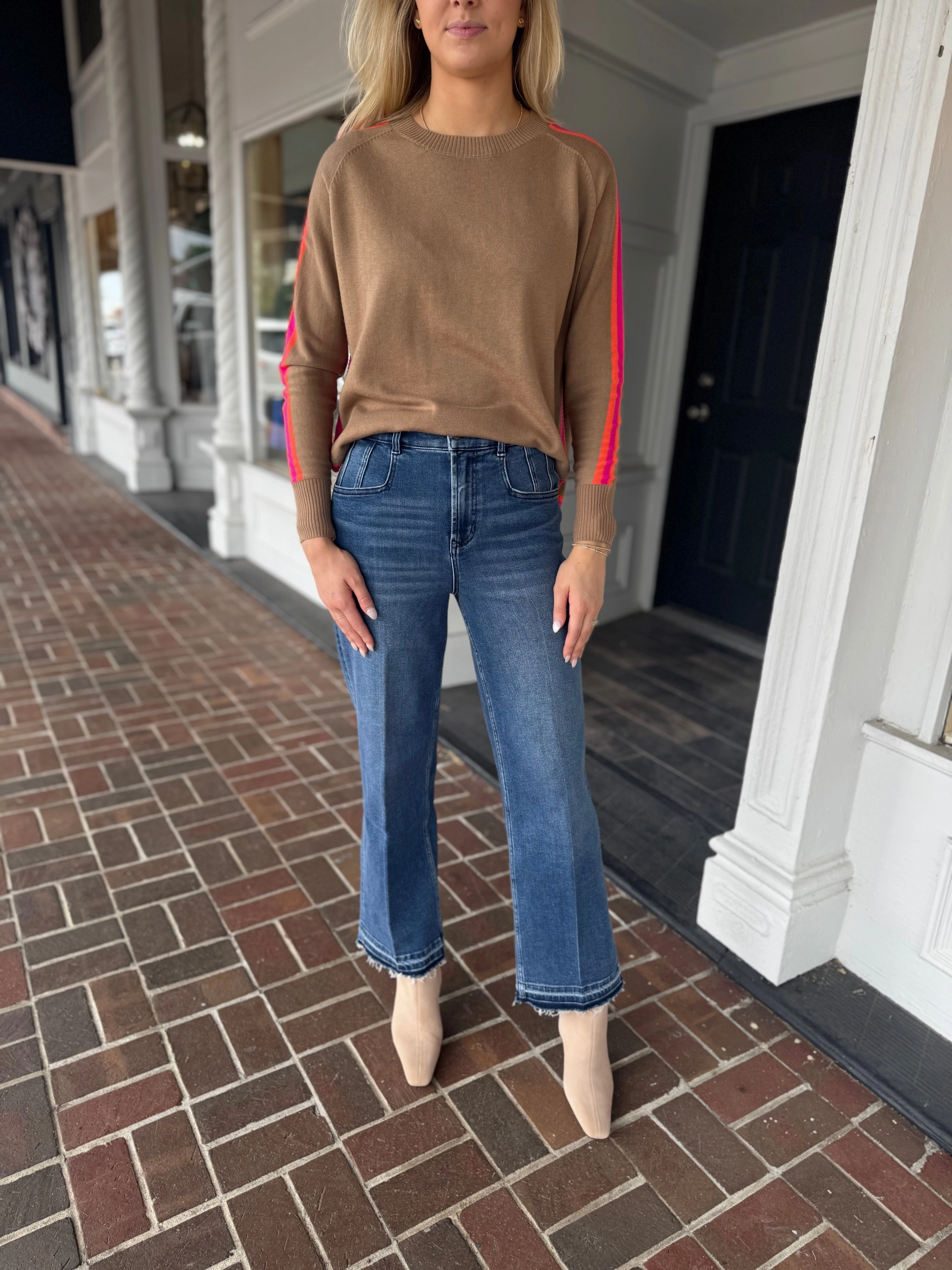 Dear John Holly Straight Leg Jeans in Summerville Bonded Hemline